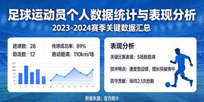 足球运动员数据统计，个人表现分析